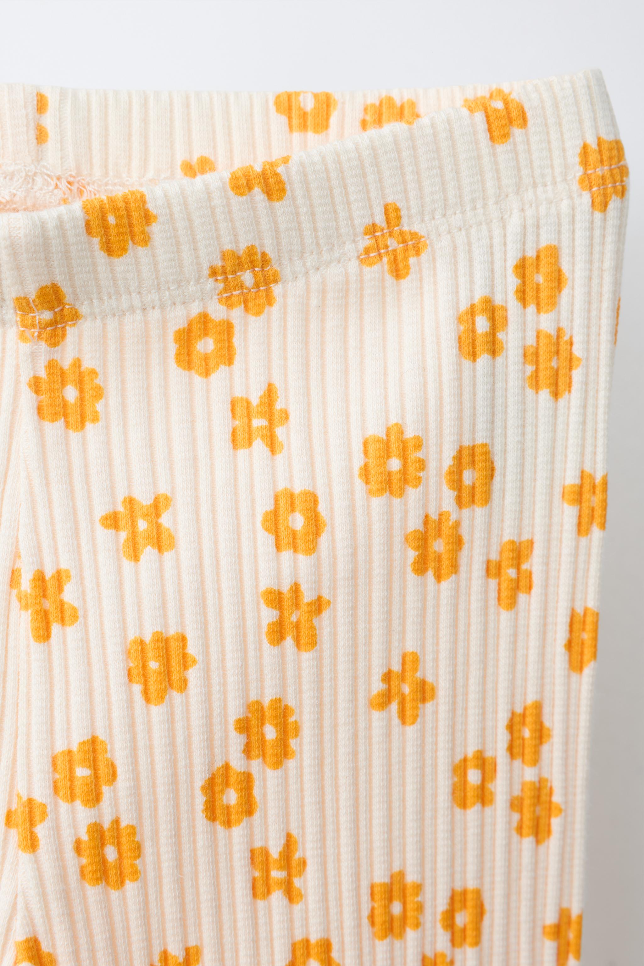 LEGGING CÔTELÉ À FLEURS